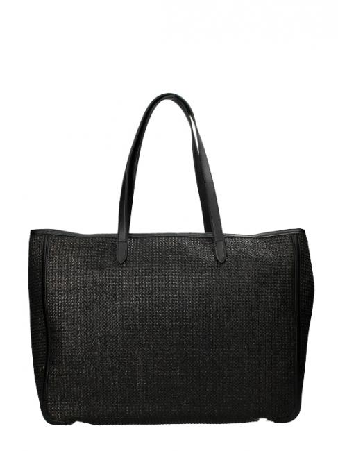 GIOVANNA Straw Shopping Bag black - Borse Donna