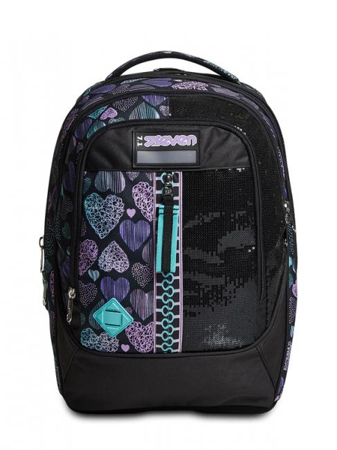 7.1 TYRE Patchyheart Girl Zaino Trolley Sganciabile Nero - Zaini con carrello