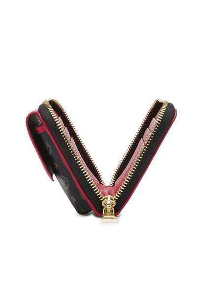 HERITAGE  Portafoglio grande con tasca nero lacca - Portafogli Donna