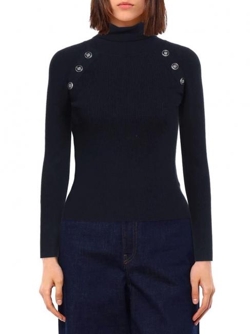 DESTINYS Maglioncino dolcevita bottoncini blue - Maglie Donna