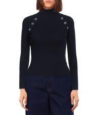 JOHN RICHMOND DESTINYS Maglioncino dolcevita bottoncini blue - Maglie Donna - 2