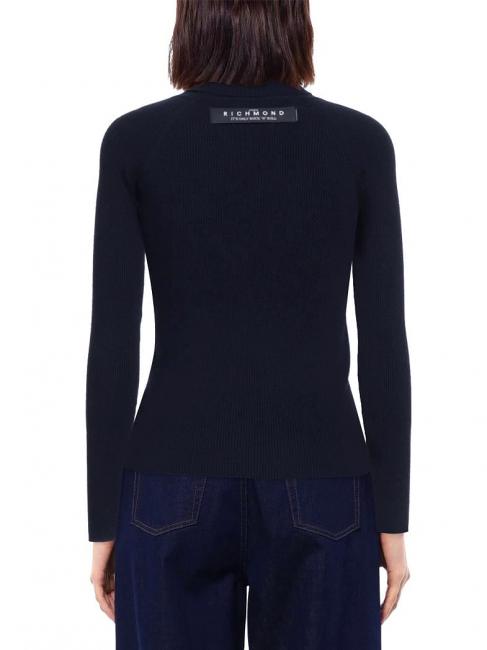 DESTINYS Maglioncino dolcevita bottoncini blue - Maglie Donna