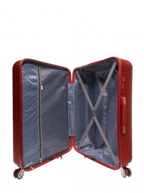 LUCKY Set 3 trolley: cabin, medio, grande rosso - Set Trolley