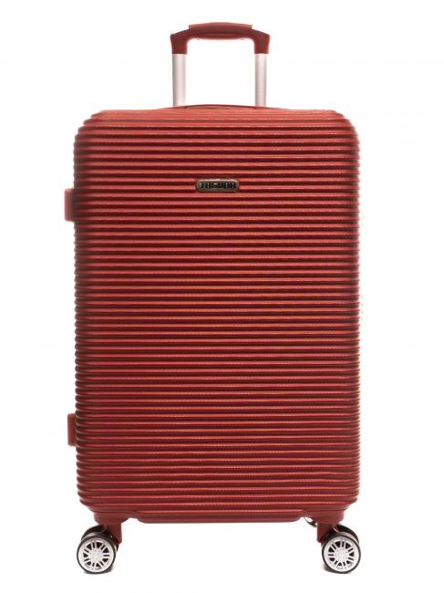 LUCKY Set 3 trolley: cabin, medio, grande rosso - Set Trolley