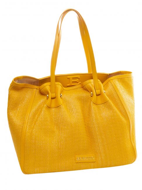 GIOVANNA Straw Shopping Bag yellow - Borse Donna