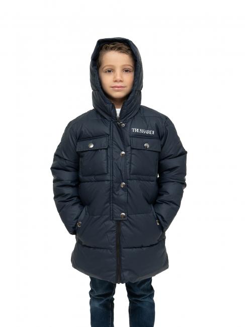 HIDEYORI Giubbino lungo imbottito blue - Giacche