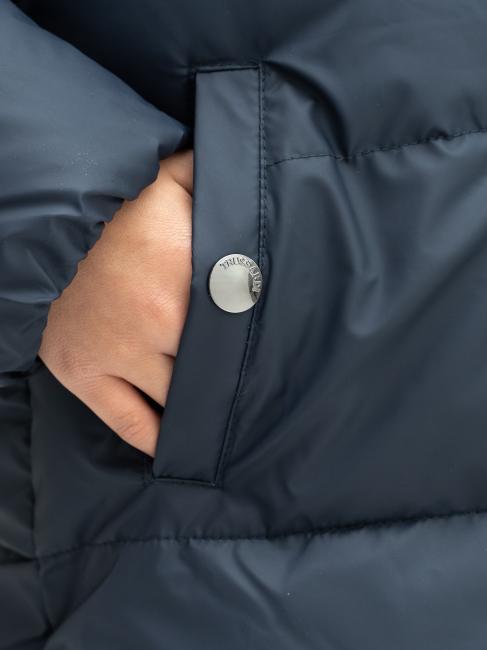 HIDEYORI Giubbino lungo imbottito blue - Giacche