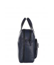 PIQUADRO SETEBOS Cartella porta PC 15", in pelle blu - Cartelle Lavoro - 3