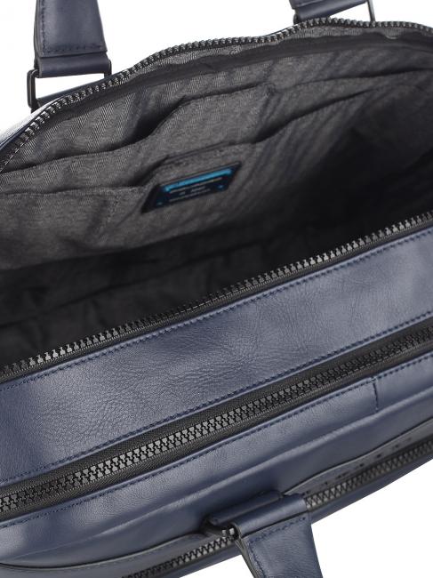 SETEBOS Cartella porta PC 15", in pelle blu - Cartelle Lavoro