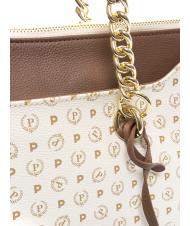 POLLINI HERITAGE CLASSIC Borsa a mano con tracolla avorio/marrone - Borse Donna - 3