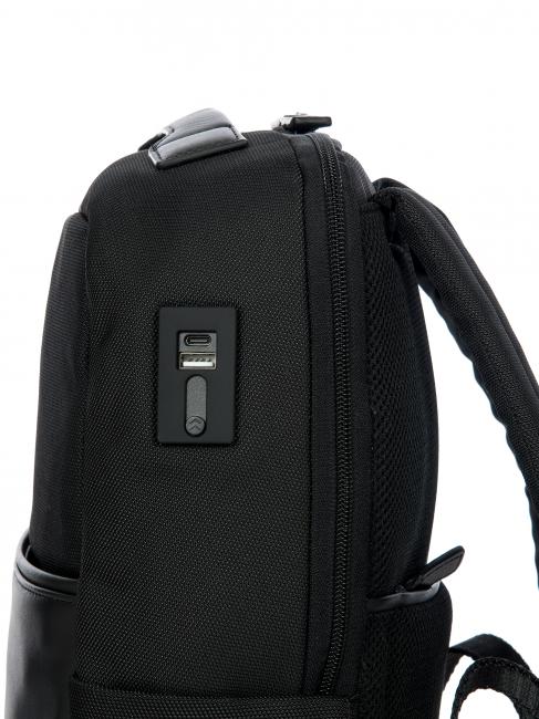 MONZA Zaino espandibile porta pc 14" con USB nero/nero - Zaini da lavoro porta PC