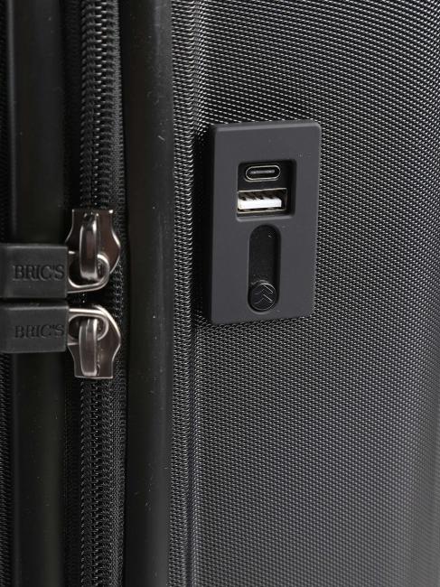 CAPRI Bagaglio a mano con porta USB Nero - Bagagli a mano
