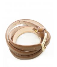 LESAC Cintura sottile in pelle palmellata  marrone - Cinture - 3