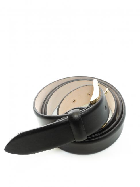 Cintura in pelle liscia  nero - Cinture