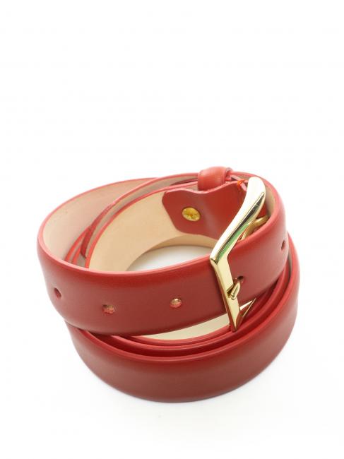 Cintura in pelle liscia  tomato - Cinture