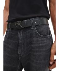 CALVIN KLEIN CK JEANS MONOGRAM PLAQUE Cintura in pelle black - Cinture - 2