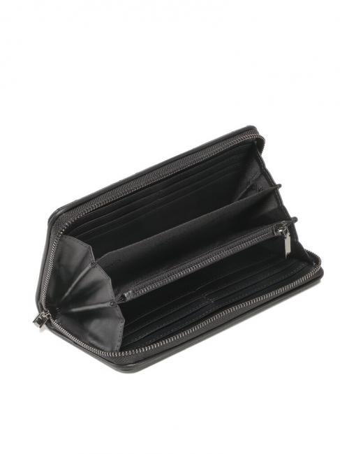 RE-LOCK QUILT Portafoglio grande zip around ckblack - Portafogli Donna