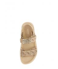 GUESS FABELIS 2 Sandali con logo Beige/Brown - Scarpe Donna - 5
