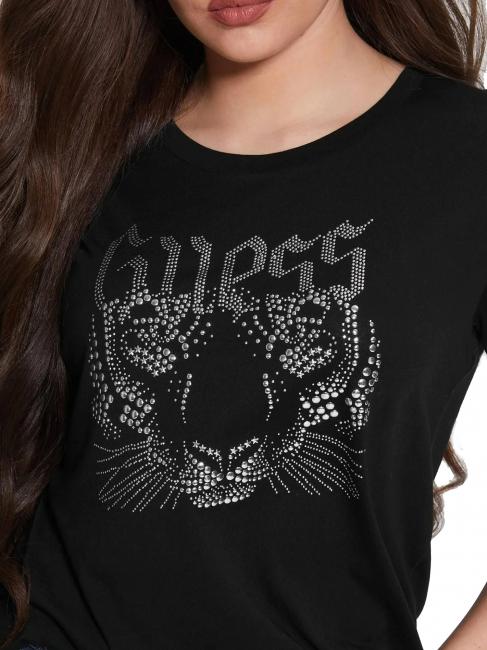 LOGO TIGER EASY T-shirt con borchiette jetbla - T-shirt e Top Donna