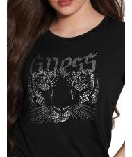 GUESS LOGO TIGER EASY T-shirt con borchiette jetbla - T-shirt e Top Donna - 3