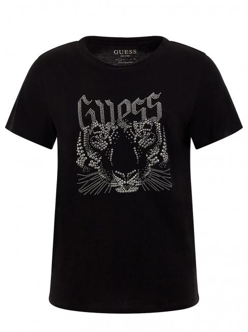 LOGO TIGER EASY T-shirt con borchiette jetbla - T-shirt e Top Donna