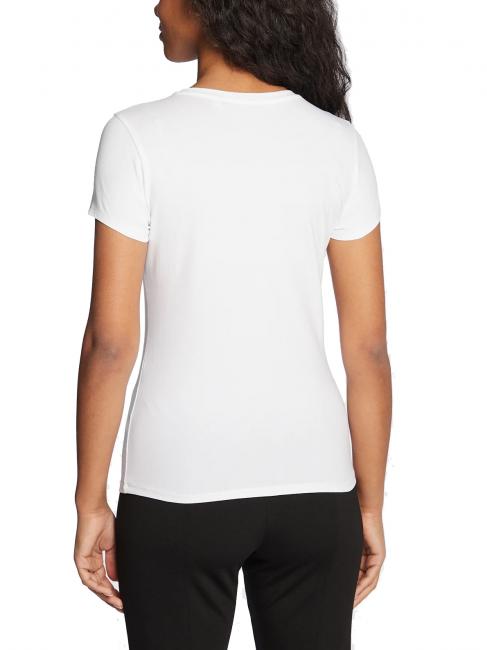 TRIANGLE CRYSTAL LOGO T-shirt in cotone con strass purwhite - T-shirt e Top Donna