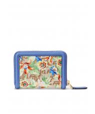 RALPH LAUREN OVL JACQUARD Portafoglio piccolo zip around prnt khaki mjcqrd/nw engld blu - Portafogli Donna - 3