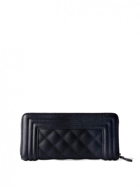 QUILTED FRAME Portafoglio grande matelass&eacute; nero - Portafogli Donna