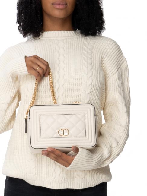 QUILTED FRAME Borsa tessuto matelass&eacute; neve - Borse Donna