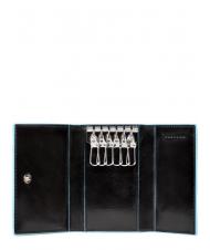 PIQUADRO BLUE SQUARE Astuccio Portachiavi in pelle - Portachiavi