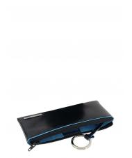 PIQUADRO BLUE SQUARE Portachiavi astuccio in pelle blu - Portachiavi - 2