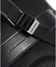 PIQUADRO BLUE SQUARE Revamp Zaino porta PC 14", in pelle Nero - Zaini da lavoro porta PC - 3