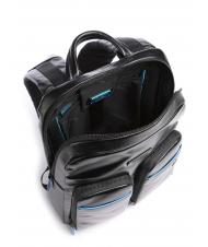 PIQUADRO BLUE SQUARE Revamp Zaino porta PC 14", in pelle Nero - Zaini da lavoro porta PC - 4