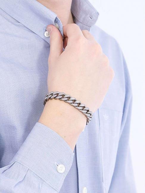 HYPE CURB CHAIN Bracciale antique silver - Bracciali Uomo