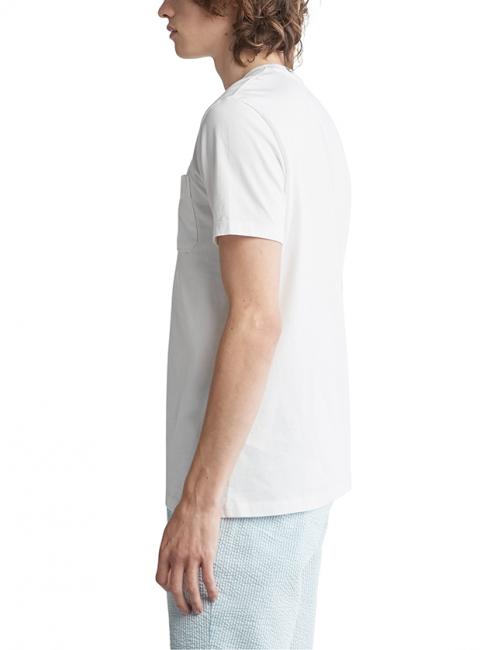 DUNSTAN RIVER T-shirt in cotone con taschino white - T-shirt Uomo