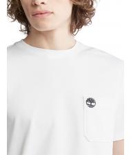 TIMBERLAND DUNSTAN RIVER T-shirt in cotone con taschino white - T-shirt Uomo - 4