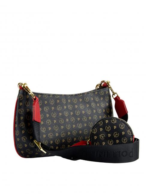 HERITAGE Borsa a tracolla manico catena nero lacca - Borse Donna