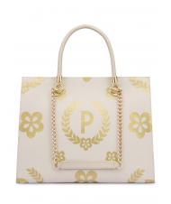 POLLINI HERITAGE  Shopping bag con doppio manico avorio/marrone - Borse Donna - 2