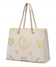 POLLINI HERITAGE  Shopping bag con doppio manico avorio/marrone - Borse Donna - 3