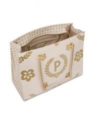 POLLINI HERITAGE  Shopping bag con doppio manico avorio/marrone - Borse Donna - 4