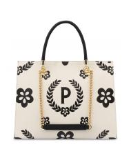 POLLINI HERITAGE  Shopping bag con doppio manico nero/avorio - Borse Donna - 2