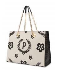 POLLINI HERITAGE  Shopping bag con doppio manico nero/avorio - Borse Donna - 3