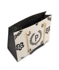 POLLINI HERITAGE  Shopping bag con doppio manico nero/avorio - Borse Donna - 4