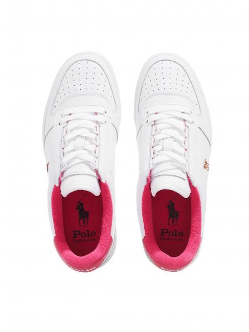 POLO LACE Sneaker in pelle white/hot pink - Scarpe Uomo