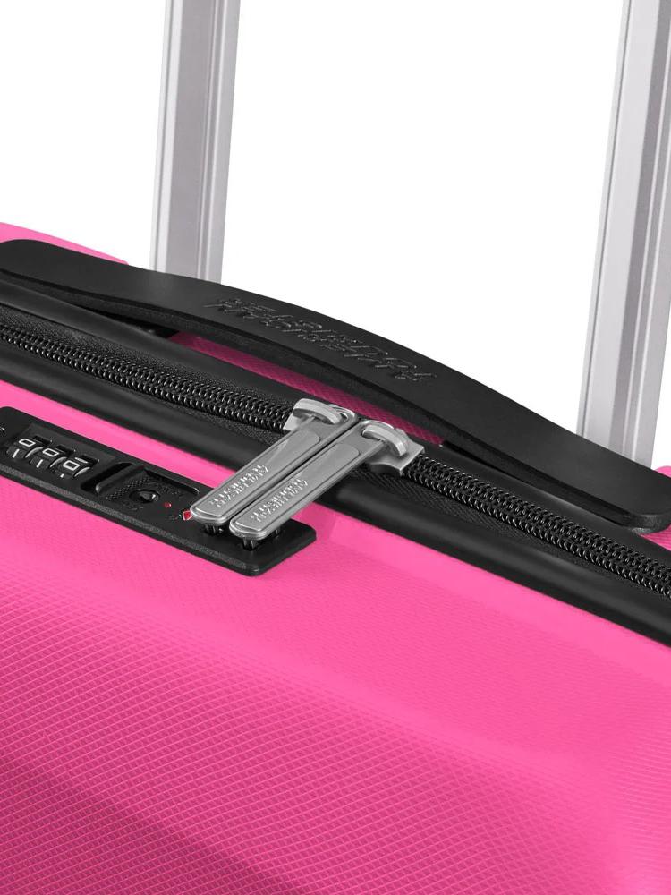 Move Outlet! Pink Prezzi Tourister Peace Acquista Ruote A Air American Spinner Trolley - 4 Grande