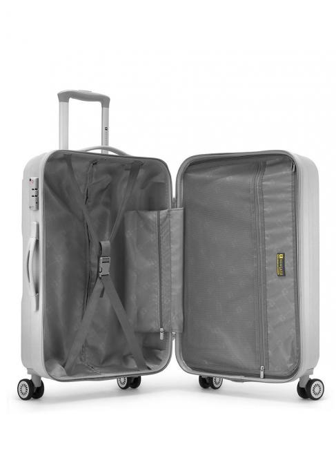 set R RONCATO flight set trolley ruote 55 66 76 cm tsa argento