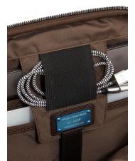 PIQUADRO PAAVO Zaino porta PC 15,6", in pelle MORO - Zaini da lavoro porta PC - 5