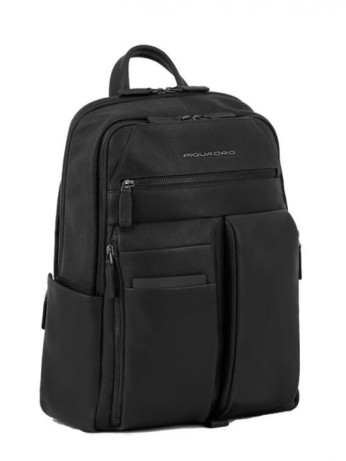 PAAVO Zaino porta PC 14", in pelle Nero - Zaini da lavoro porta PC