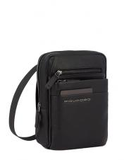 PIQUADRO PAAVO Borsello porta iPad Mini, in pelle Nero - Tracolle Uomo - 2