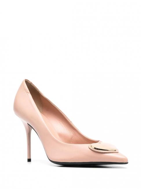 Scarpa d&eacute;collet&eacute; alta in nappa  nude - Scarpe Donna